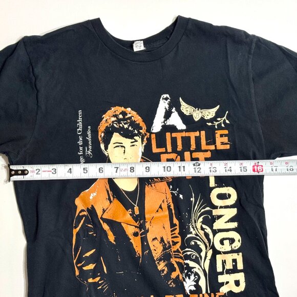 Nick Jonas A Little Bit Longer Jonas Brothers Black T-Shirt Rare HTF - Picture 7 of 8
